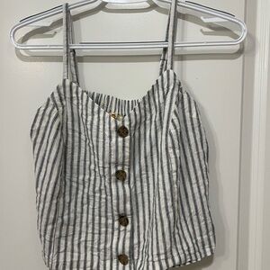Marine Layer Navy and White Striped Camisole